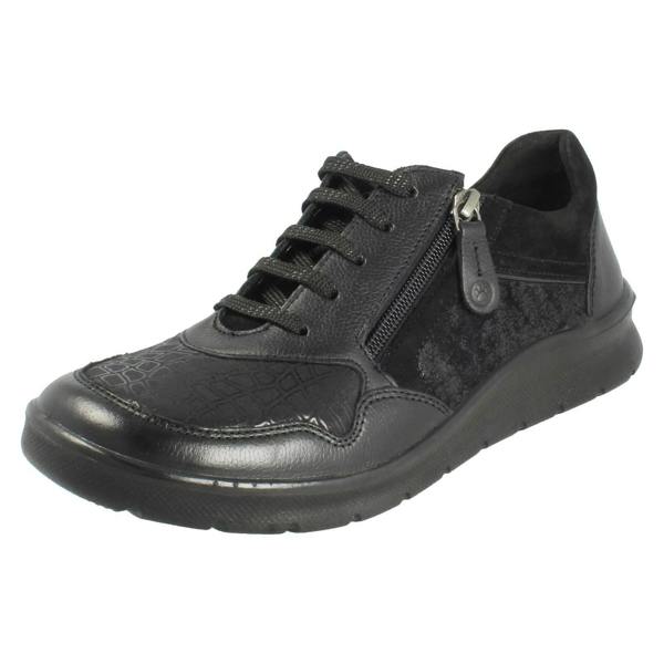 Padders Ladies Padders Dual Fitting Lace Up Casual Shoes Indigo