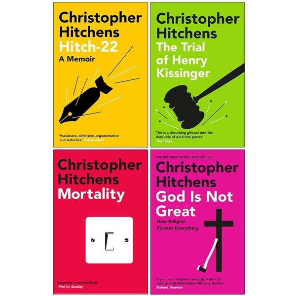 Christopher Hitchens 4 Book Set Hitch 22, The Trial of Henry Kissinger, Mortality & God Is Not Great