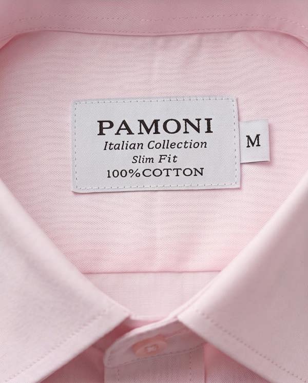 Pamoni Soft Pink Fine Cotton Short-Sleeve Shirt