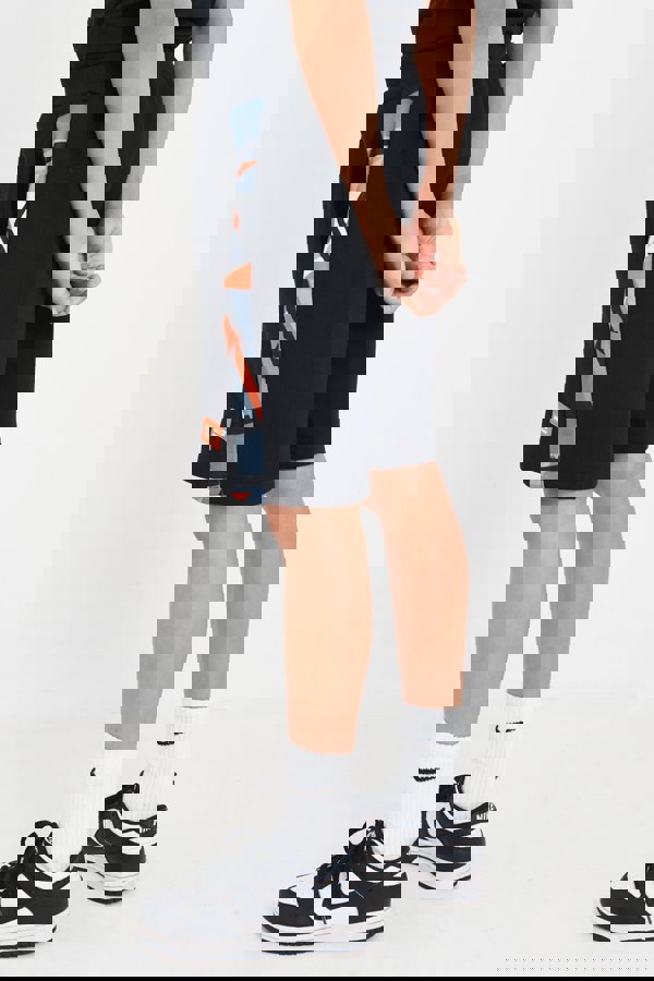 Beat Boyz Club Front Shorts - Black/Orange Geo