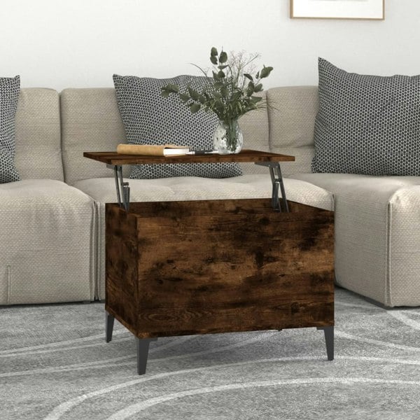 Berkfield Coffee Table Smoked Oak 60x44.5x45 cm Engineered Wood