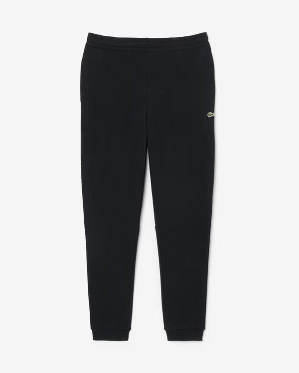 Lacoste Tapered Fit Mens Fleece Sweatpants - Black 031 | CHO | Designer Mens Sweatpants