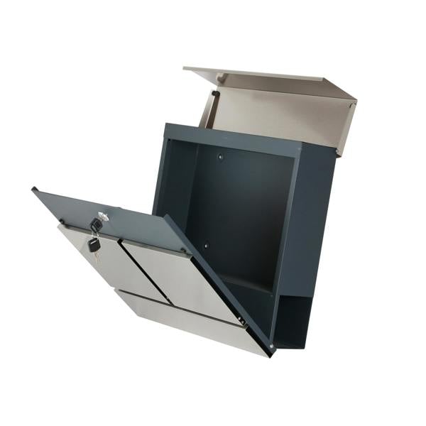 Phoenix Safe Phoenix Estilo Top Loading Letter Box MB0124KS in Stainless Steel with Key Lock