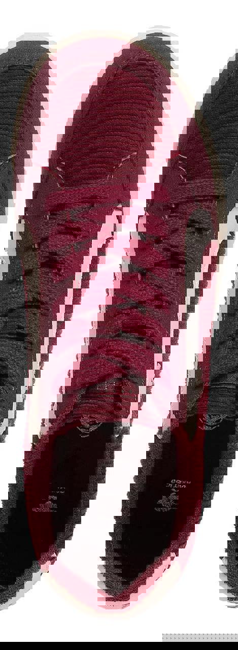 Rocket Dog Bolt Womens Casual Smart Lace Up Shoes Trainers, close-up view showing deep burgundy color, lace-up design, and cushioned interior.