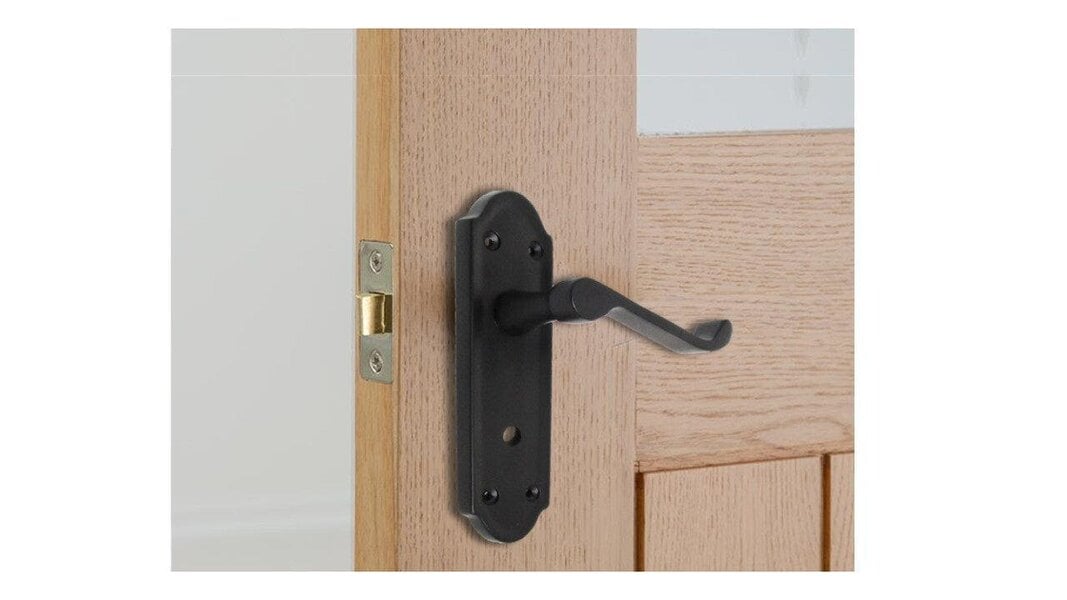 EDH Door Hardware Matt Black Door Handles - Askworth Internal Door Handles Set for Internal Doors