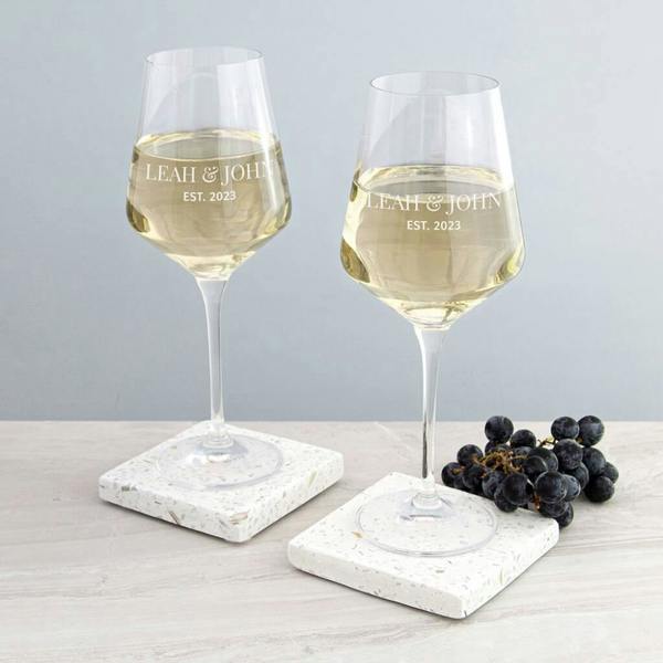 Personalised Special Date Wine Glass - alternative angle