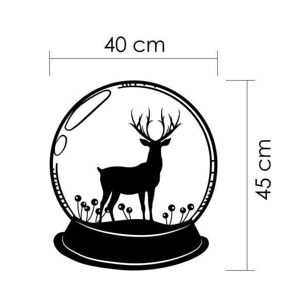 Decortie Modern Metal Wall Art Deer Theme Home Ornament Decorative Minimalist Design Hanging Wall Sculpture, Black