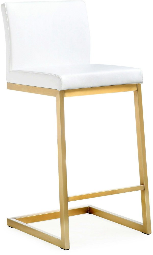 Furniture Edit Parma White Gold Steel Counter Stool Set of 2