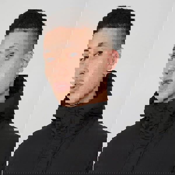 Brave Soul Black Longline Heat Sealed Hooded Padded Jacket - Black Image 4