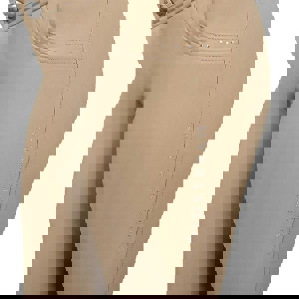 Coldstream Girls Next Generation Fenham Diamante Breeches - Taupe - 