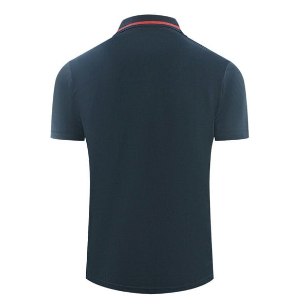 Cavalli Class Circular Snake Logo Polo Shirt - Navy Blue