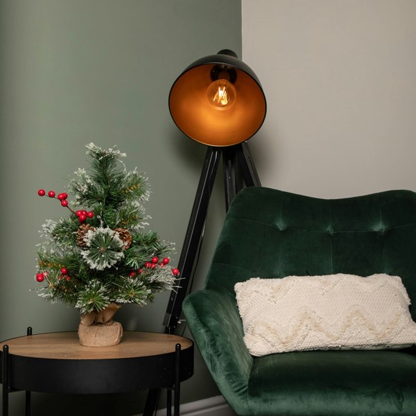 Samuel Alexander Ipswich mini tree frosted berries- pinecones indoor