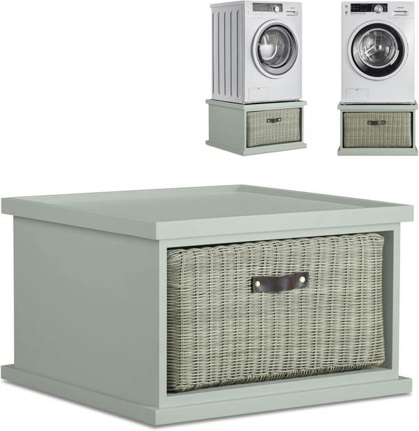 Statement Furniture Tetbury Washing Machine Pedestal, Dryer Stand with Storage Basket