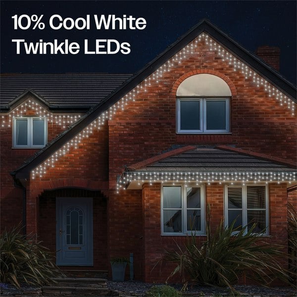 Eagle Connect Icicle Lights 60/40/20 Drop White 5m/120 LED Cool White10%