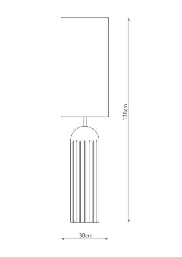 Pagazzi Lighting Tova Wooden Floor Lamp