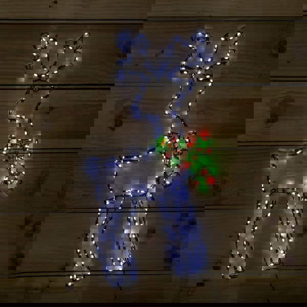 Samuel Alexander 60cm x 33cm Light up FlexiBrights Reindeer Snowman with 164 Multi-Coloured LEDs