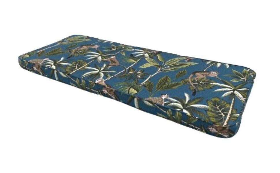 Glendale Deluxe Two Seater Garden Bench Cushion (colour options available) - TROPICAL BLUE