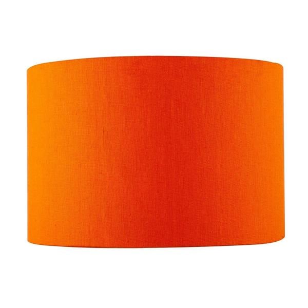 Orange Linen Fabric Lamp Shade with Inner Multi Colour Marble Design Image 8