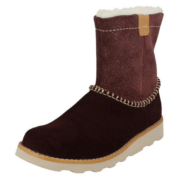 Clarks Girls Clarks Casual Fur Lined Boots Crown Piper