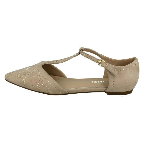 Savannah Ladies Savannah Flat T-Bar Buckle Strap Pointed Shoes