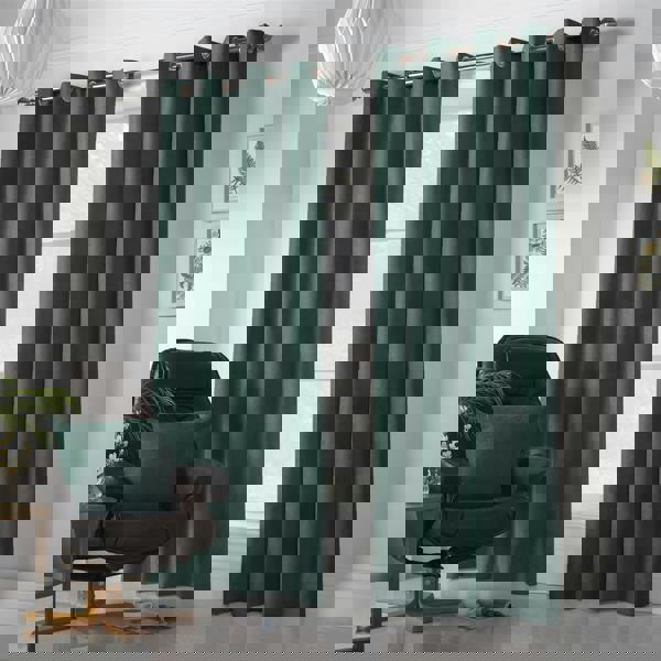 Luxury Living Velvet Chenille Ring Top Curtains