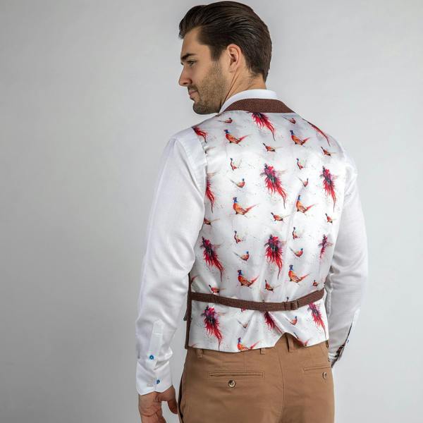WOOL PICK-LAPPEL JACKET & WAISTCOAT COMBO - Premium Men's Patterned Shirt by Claudio Lugli | Bold Design, Tailored Fit, Best Printed Shirts