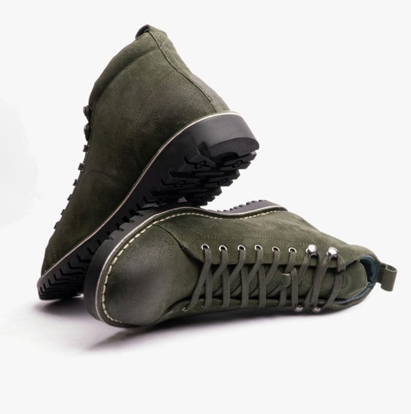 Popps 1961 MOD Mens Suede Boots Green