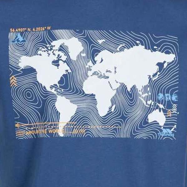 Trespass Mens Chera Printed T-Shirt - Indigo - 