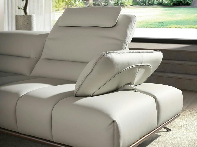 Angel Cerdá Corner sofa in light grey leather 6243/6244