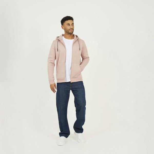 Brave Soul Pink Zip Through Hoodie - Pink Image 3