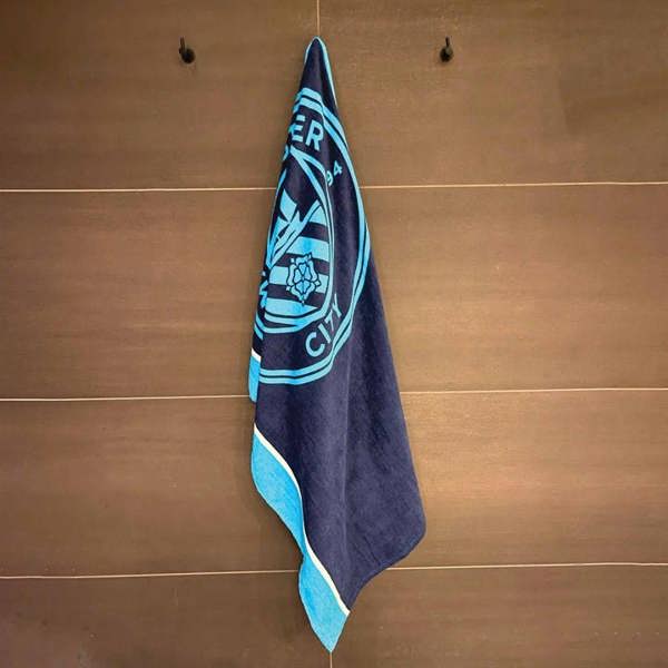 Manchester City FC Stripe Towel, Bedroom, Sports, Gift