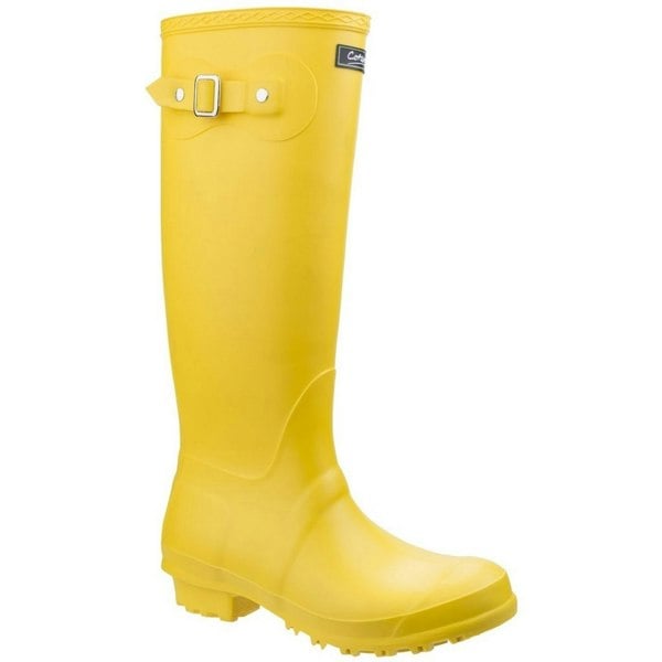 Cotswold Sandringham Buckle-Up Womens Wellington Boots - Yellow