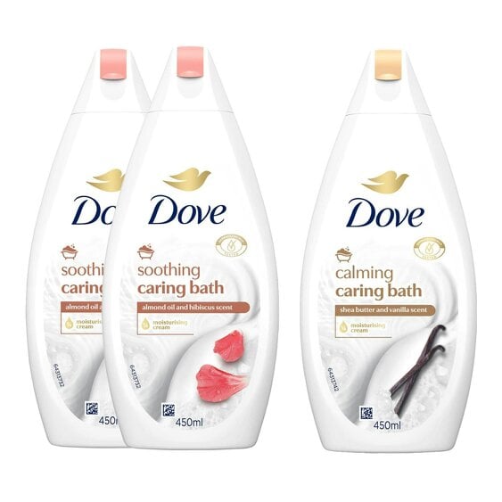 Dove Caring Bath Soak - 2x Almond Cream & 1x Shea Butter 450ml