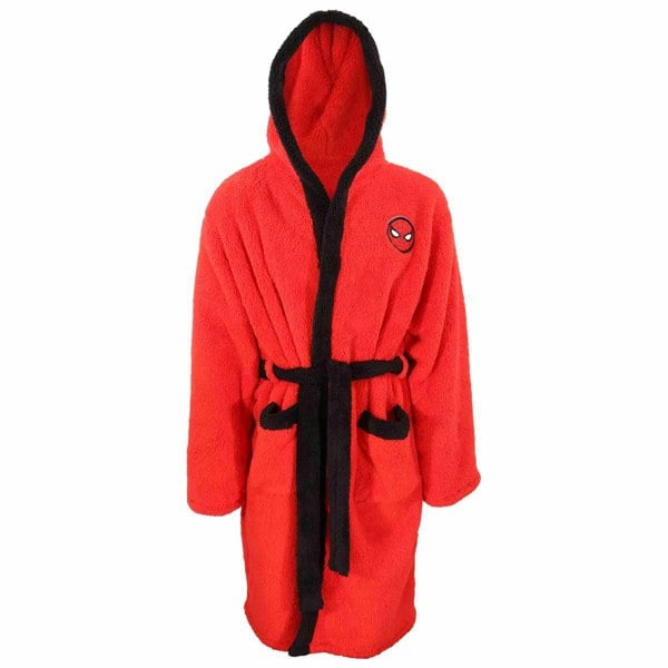 Spider-Man Unisex Adult Logo Dressing Gown - Red/Black