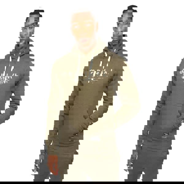 Crosshatch Mens Jamals Hoodie - Dark Olive