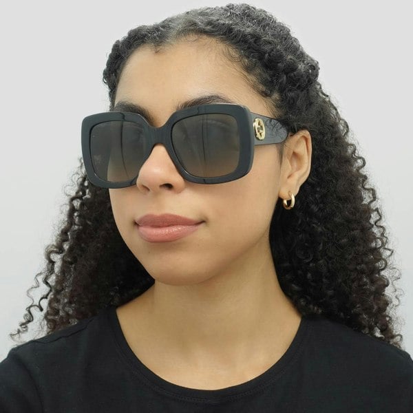 Gucci Sunglasses GG0141SN 001 Black Grey Gradient