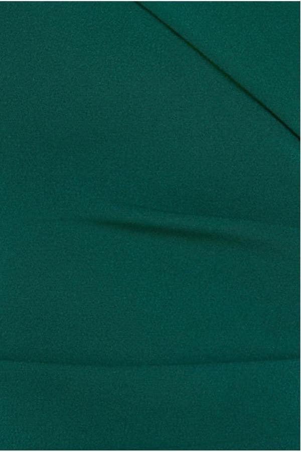 Scuba Crepe Off Shoulder Front Split Maxi Dress - Emerald Green DR2930SC