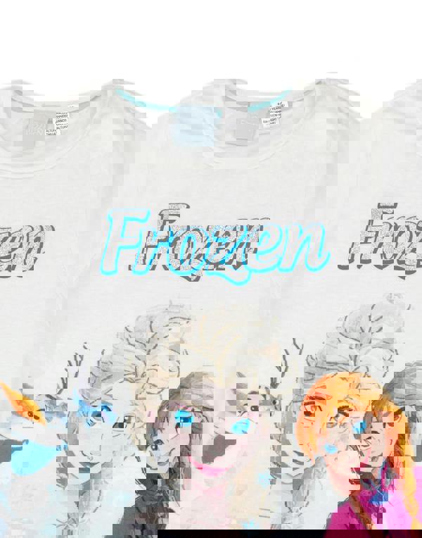 Disney Frozen GirlsBlue Elsa, Anna, Olaf Gradient Print Colour Short Sleeve Short Leg Pyjama Set