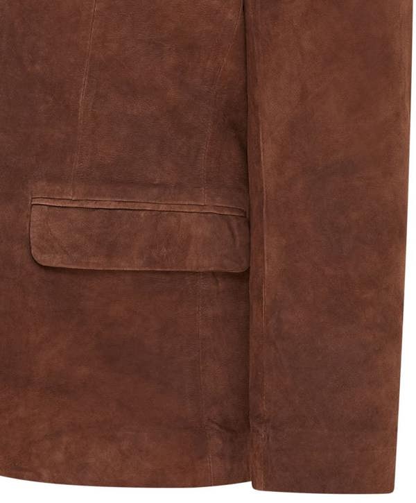 Infinity Leather Mens Slim Goat Suede Italian Blazer Jacket-Somero
