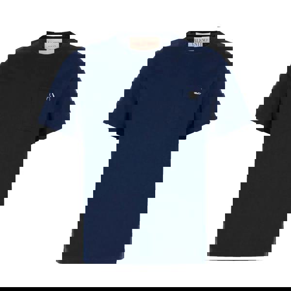 Valentino Plaque Logo T-Shirt   in  Blue