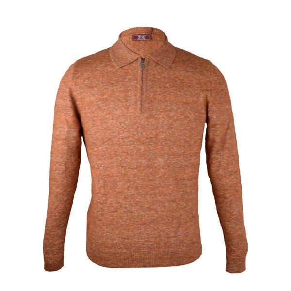 Jayden Wool Polo Jumper – Burnt Orange