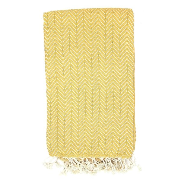 Harfi Azra Hammam Towel, Mustard Yellow