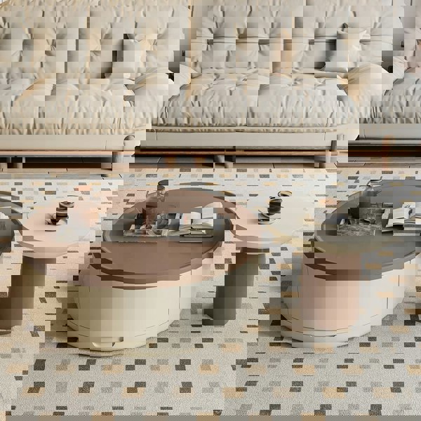 Rit Concept D'Angelo Round Coffee Table Set With Storage