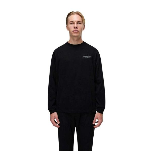 Napapijri Mens Cotton Jersey T-Shirt - Black Beauty - 