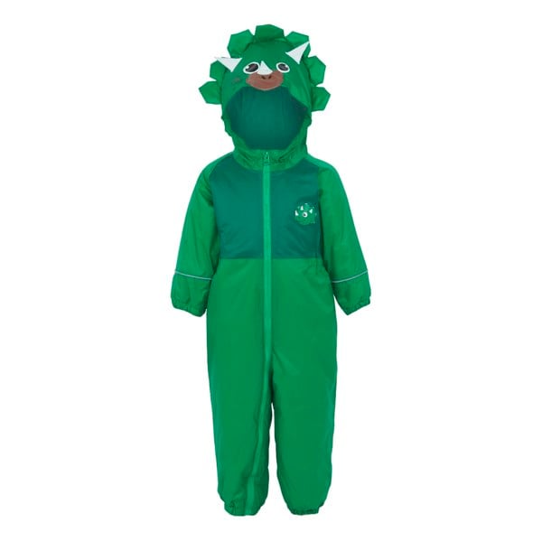 Regatta Childrens / Kids Mudplay III Dinosaur Waterproof Puddle Suit - Jelly Bean