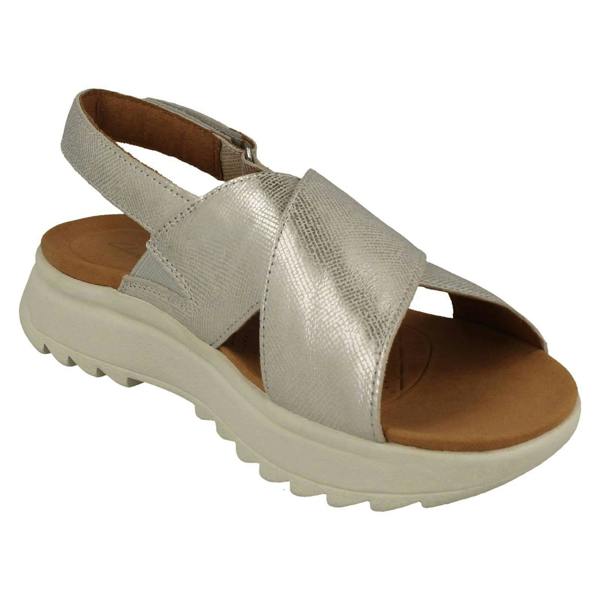 Clarks Ladies Clarks Cross Detailed Chunky Sole Slingback Sandals DashLite Wish