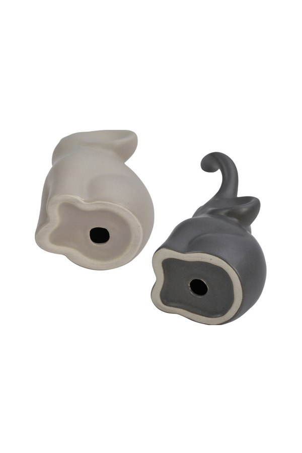 Living and Home Set of 2 Ceramic Couple Elephant Statue Figurine Ornaments