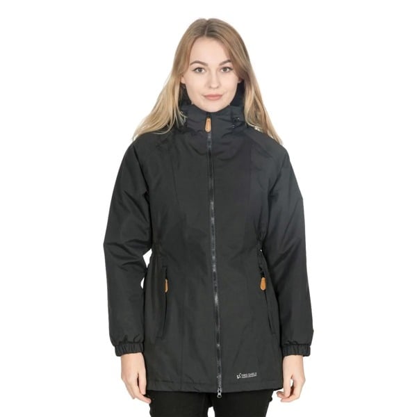 Trespass Women's Celebrity Insulated Longer Length Fleece Lined Parka Jacket - Black