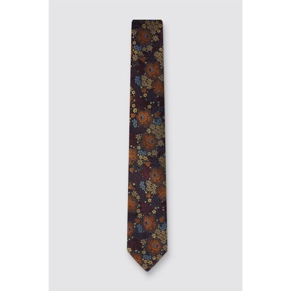 Antique Rogue Rust Winter Floral Tie
