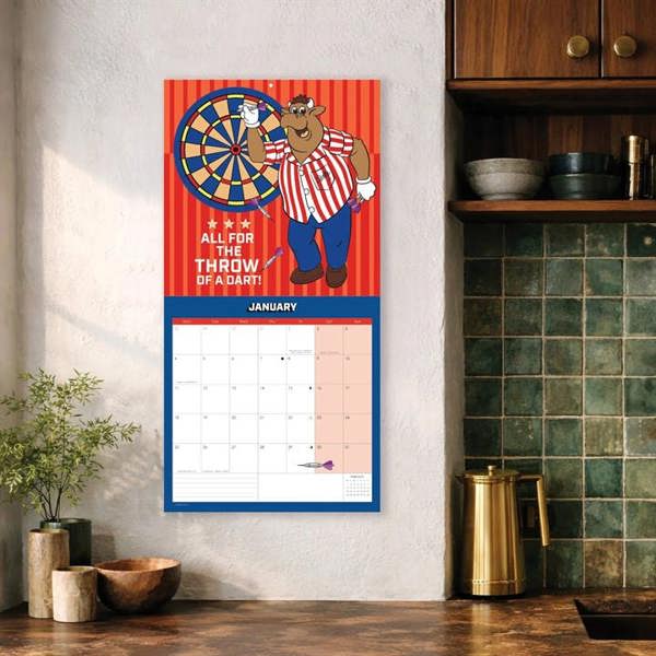 Bullseye Calendar 2027, Wall Calendars, Month To View, Entertainment, Gift